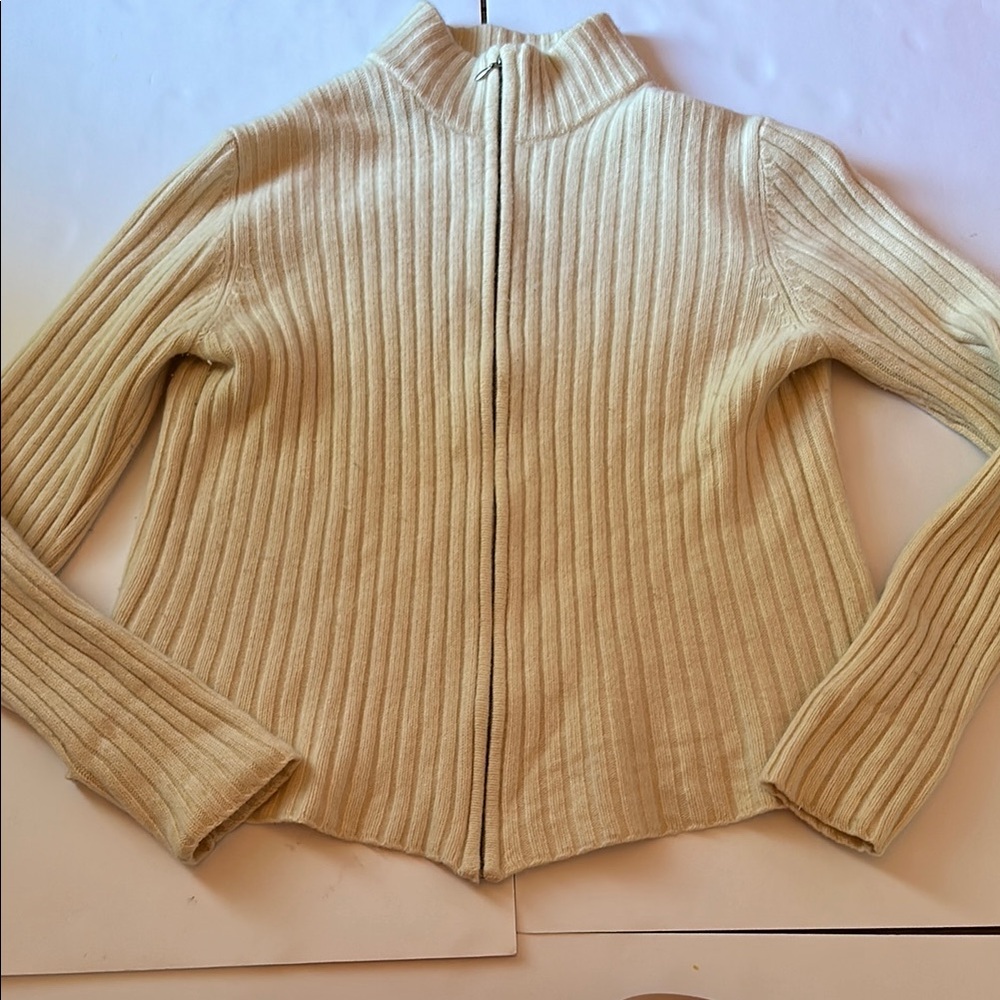 Ralph Lauren Cream Turtleneck Sweater with Chunky Knit
